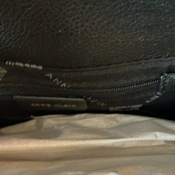 Anne Klein: Horsebit Flap satchel handbag- brown/black - Picture 6 of 9